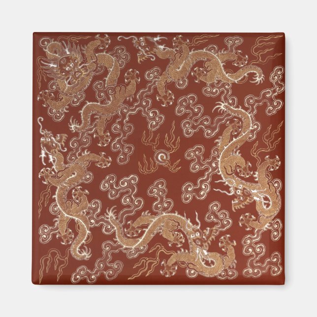 Chinese Imperial Dragon Modern Magnet (Front)