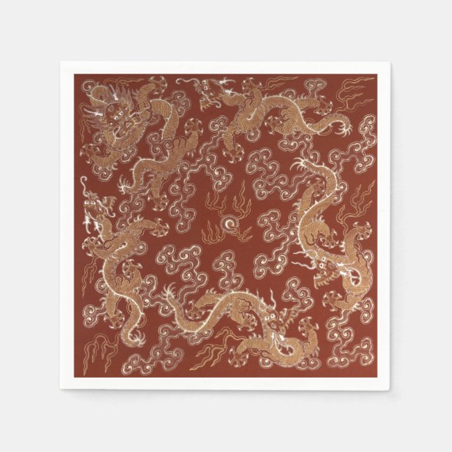 Chinese Imperial Dragon Modern Napkin (Front)