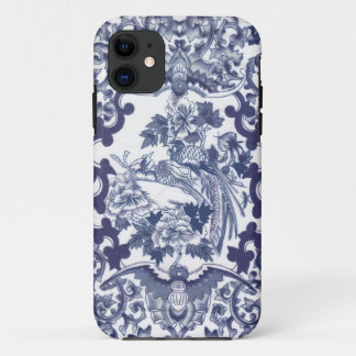 Chinese inspired blue pattern with birds toile Case-Mate iPhone case