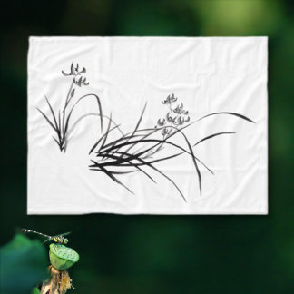 Chinese Iris in Spring Fleece Blanket