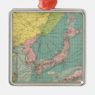 Chinese, Japanese ports Metal Tree Decoration