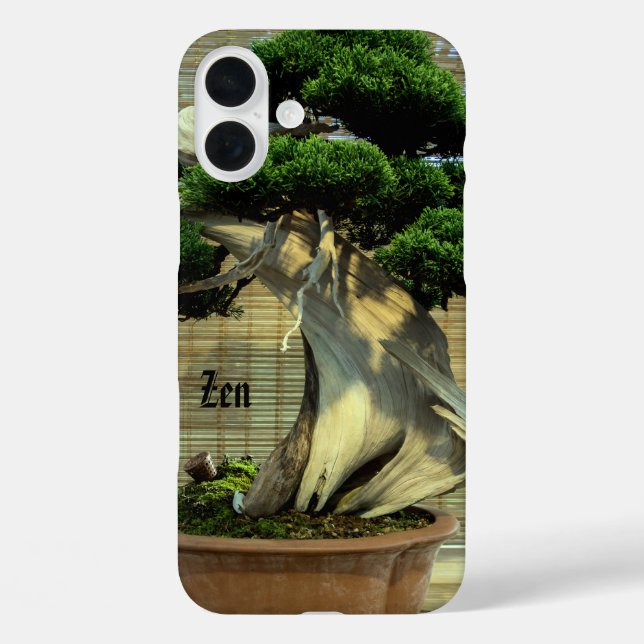 Chinese Juniper Bonsai Tree Photo Name Case-Mate iPhone Case (Back)
