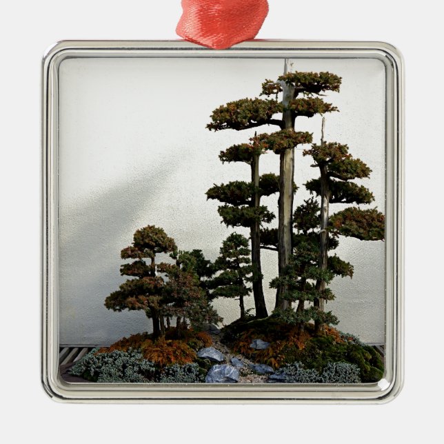 Chinese Juniper Bonsai Trees Metal Tree Decoration (Front)