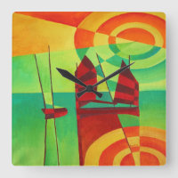 Chinese Junks On Still Waters Cubism Art