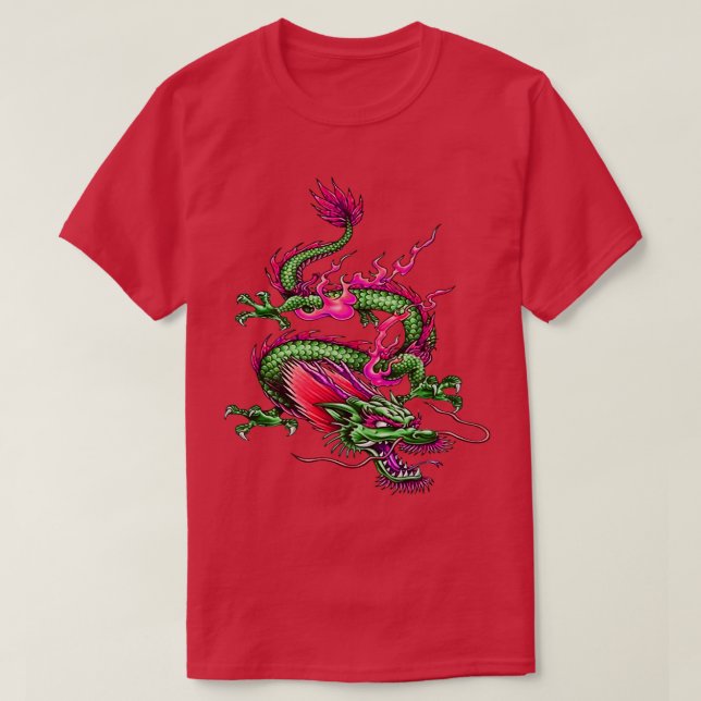 Chinese King Dragon Mythical Morphing Creature T-Shirt (Design Front)