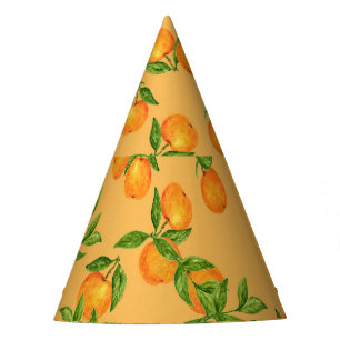 Chinese Korean Japanese inspired, watercolor backg Party Hat