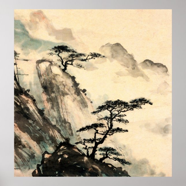 Chinese landscape painting.chinese,painting,japane poster (Front)