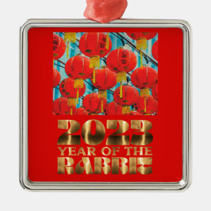 Chinese Lantern Festival 2023 New Rabbit Year Metal Tree Decoration