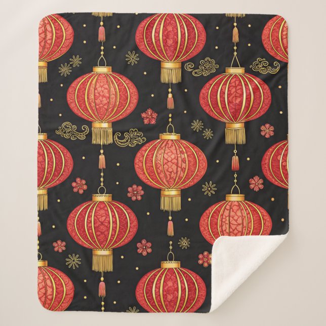 Chinese Lantern Festival (3) Sherpa Blanket (Front)