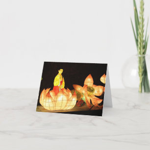 Chinese Lantern Festival Lotus Notecard