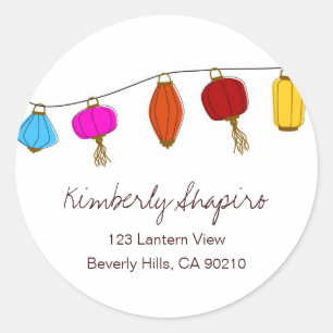 Chinese Lanterns Address Labels