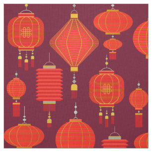 Chinese lanterns fabric
