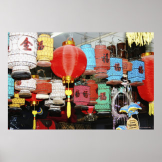 Chinese lanterns in China Poster