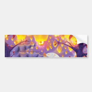 Chinese Lanterns on the Lake Bumper Sticker