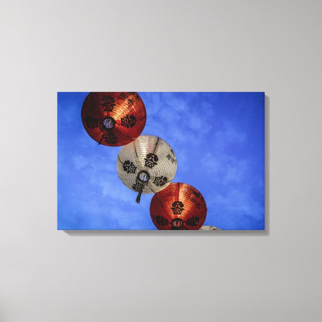 Chinese lanterns vibrant canvas print (Front)
