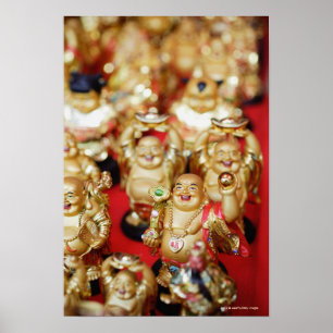 Chinese Laughing Buddhas Poster