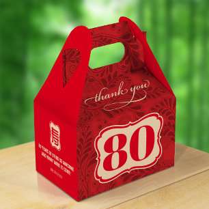 Chinese "Longevity" Any Age Elderly Birthday Favor Favour Box