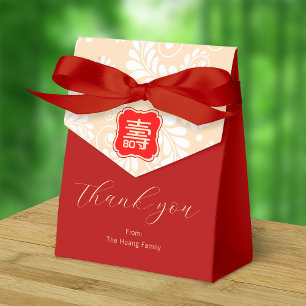 Chinese Longevity Birthday (99 & younger) Red Favour Box
