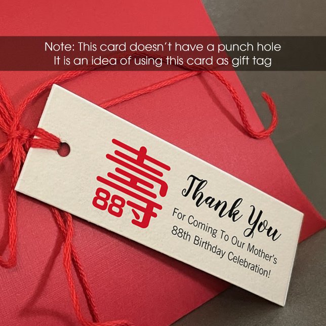 Chinese "Longevity" Birthday Tag (1x3 inch) (Creator Uploaded)