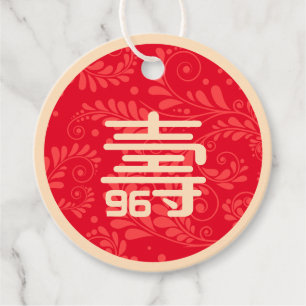 Chinese "Longevity" Birthday Tag (any age)
