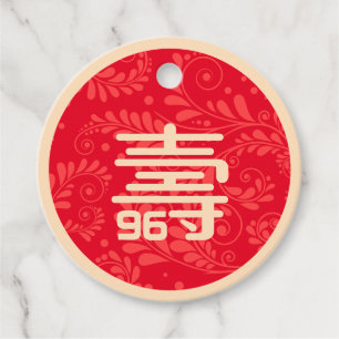 Chinese "Longevity" Birthday Tag (any age)