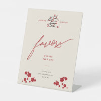 Chinese Love Red Cherry Blossoms Wedding Favours