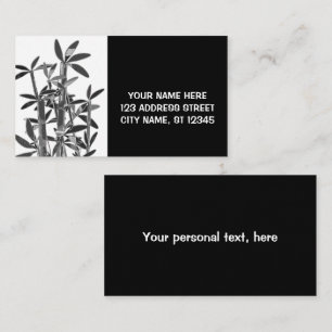 Chinese Lucky Bamboo Plants. personalised Business Card