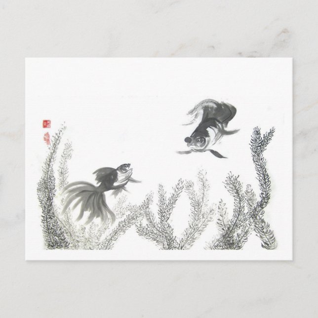 Chinese Lucky Goldfish Postcard (Front)