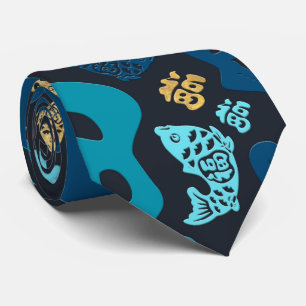 Chinese Lucky Symbols Pattern #3 Tie