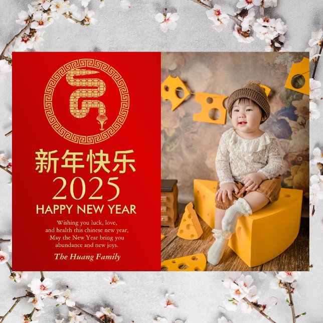 Chinese Lunar New Year 2025, Year Of The Snake Holiday Card (Creator Uploaded)