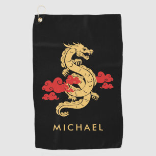 Chinese Lunar New Year Dragon 2024 Personalized Golf Towel