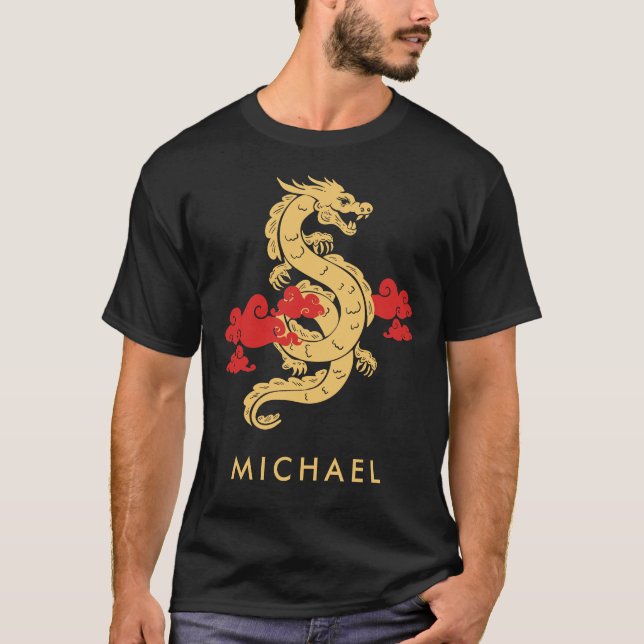 Chinese Lunar New Year Dragon 2024 Personalized T-Shirt (Front)