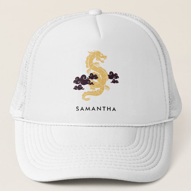 Chinese Lunar New Year Dragon 2024 Personalized Trucker Hat (Front)
