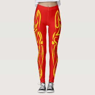 Chinese Lunar New Year of the Horse 2026 4724 Fire Leggings