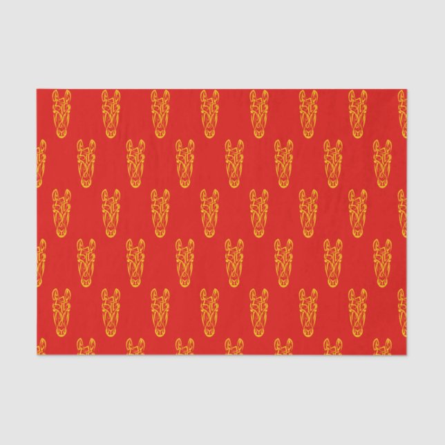 Chinese Lunar New Year of the Horse 2026 4724 Fire Tissue Paper (Front)