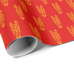 Chinese Lunar New Year of the Horse 2026 4724 Fire Wrapping Paper