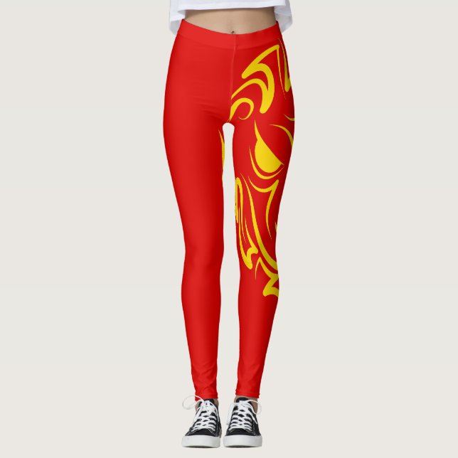 Chinese Lunar New Year of the Snake 2025 4723 Wood Leggings (Front)