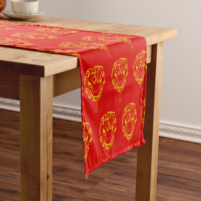 Chinese Lunar New Year of the Snake 2025 4723 Wood Short Table Runner (In Situ)