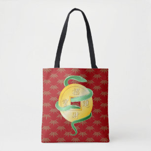 Chinese Lunar New Year of the Snake 2025 Wealth Tote Bag