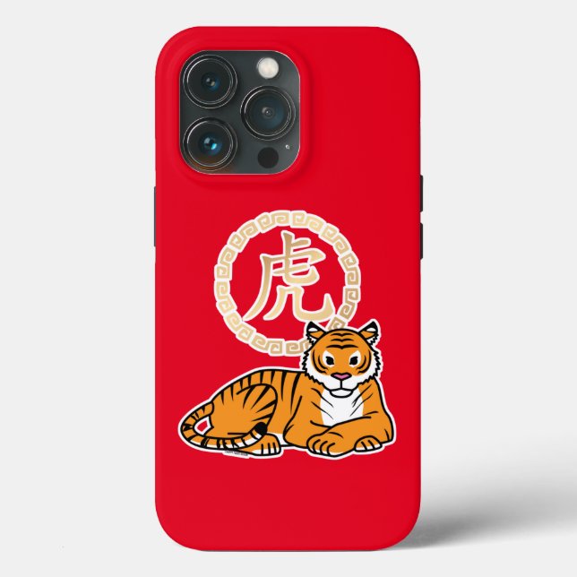 Chinese lunar New Year Tiger zodiac lucky Case-Mate iPhone Case (Back)