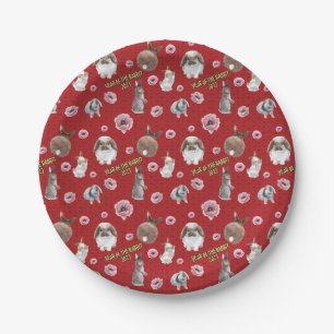Chinese Lunar Year of the Rabbit 2023 Pattern Paper Plate