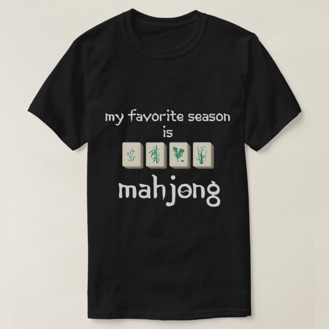 Chinese Mahjong Champion Tournament Mahjongg Tiles T-Shirt (Design Front)