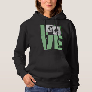 Chinese Mahjong Love Game Tiles for Casino Players Hoodie