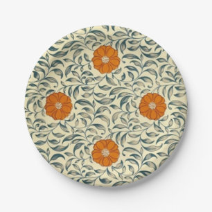 Chinese mandarin floral paper plate