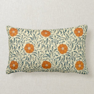 Chinese mandarin floral pattern oblong pillow