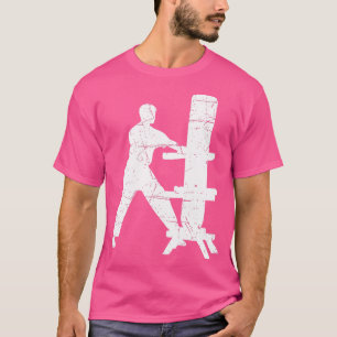 Chinese Martial Arts Wooden Man Post Kung Fu Wing  T-Shirt