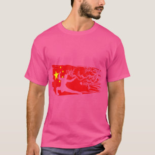 Chinese Martial Arts Wushu Kung Fu Chinese Flag T-Shirt
