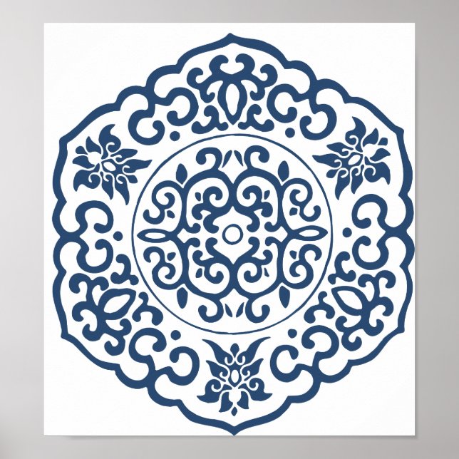 Chinese Medallion blue Poster (Front)