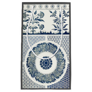Chinese Medallion: Indigo Blue Chinoiserie Small Gift Bag