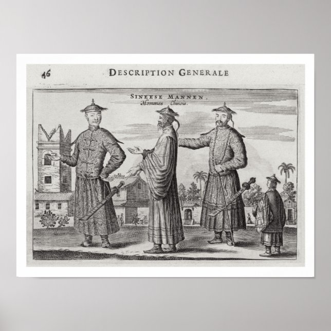 Chinese Men, a General Description from an account Poster (Front)